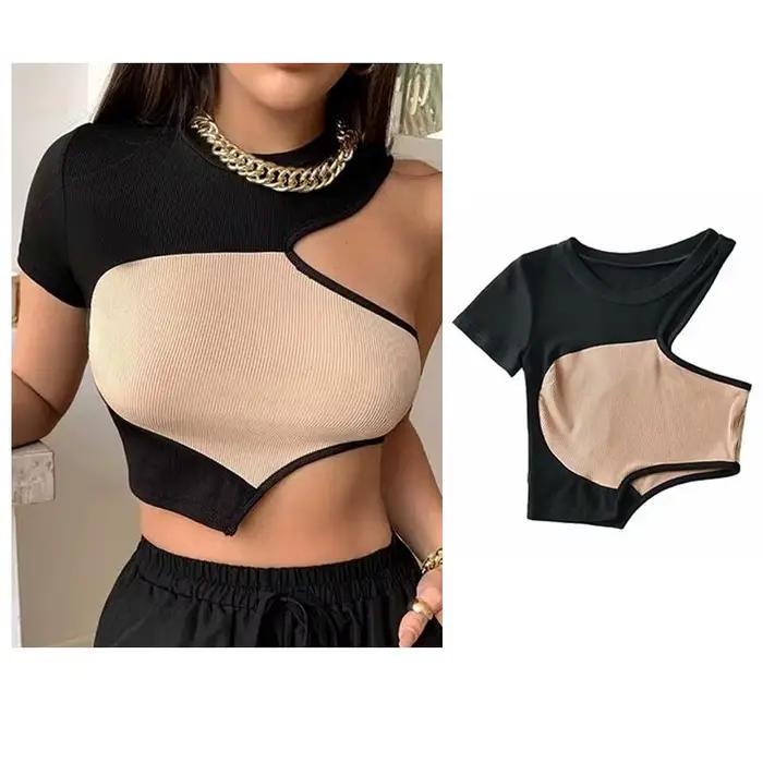 36 Style Sexy Vintage à bretelles Y2K licou haut court femmes été années 90 dos nu haut caraco t-shi