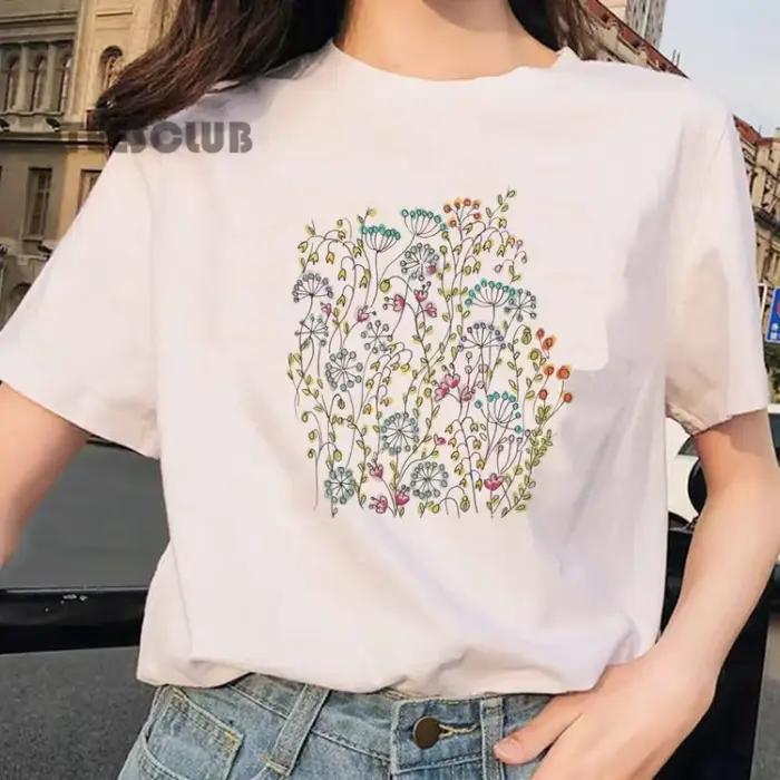 T-shirt imprimé botanique pour hommes et femmes, Économie graphiques, Plant Funy, Summer New, INS, S
