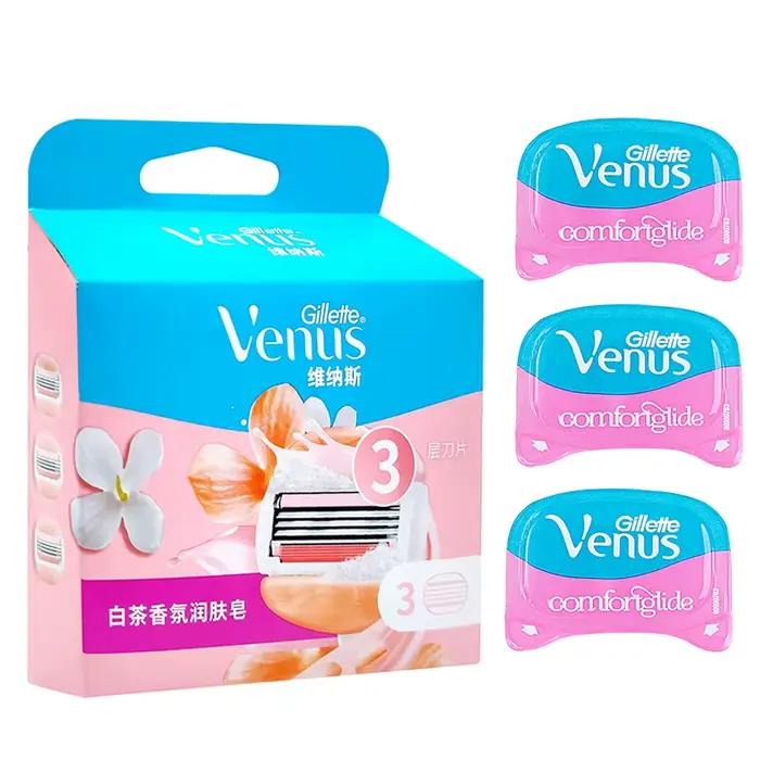 Gillette Venus femmes lame de rasoir 3 couches avec barre de savon lame de rasage lisse dame corps c