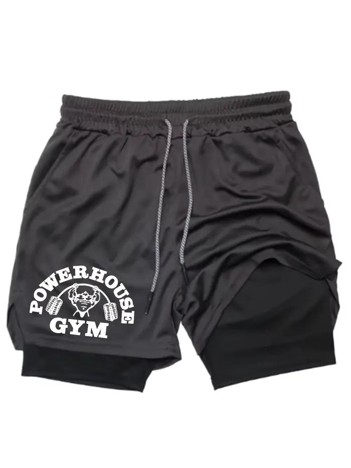 Short de sport à séchage rapide pour hommes, pantalon de Fitness 2 en 1, short d'exercice de course,