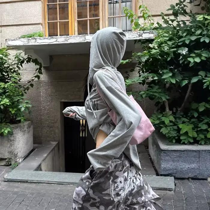 Tonngirls Y2k Vintage T-shirt femmes décontracté ample imprimé graphique hauts à capuche japonais an