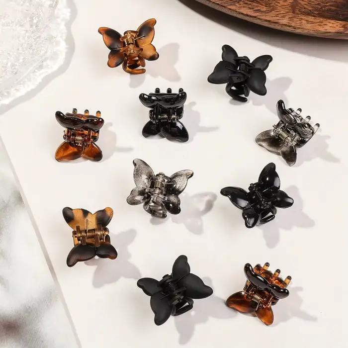 Ensemble de Mini pinces à cheveux papillon pour femmes et filles, 10 pièces, forte adhérence pour ch