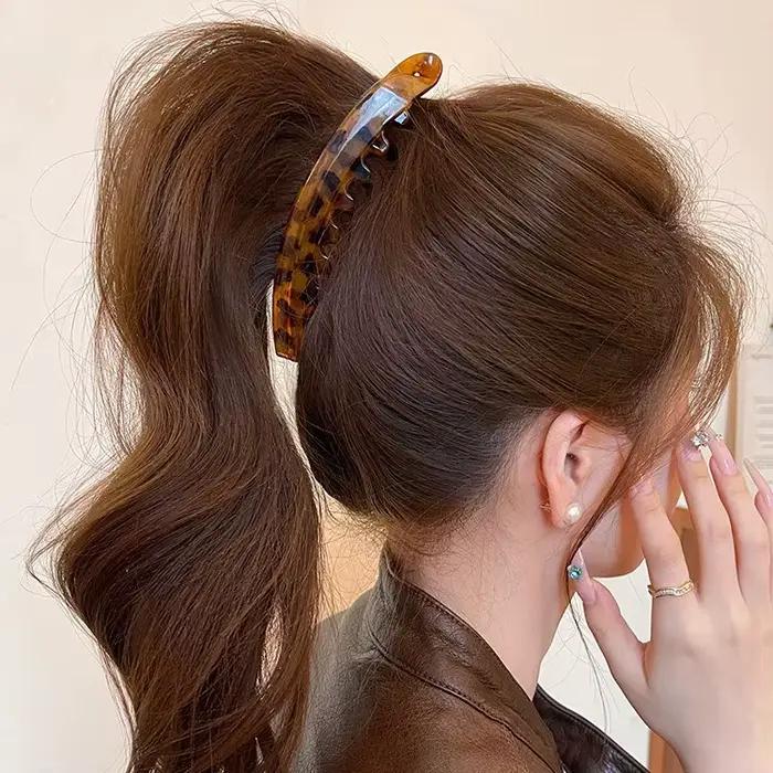 Épingle à cheveux en écaille de tortue en forme de U pour femmes, Vintage, fourchette à cheveux géom
