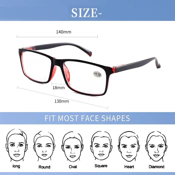Lunettes de lecture pour hommes et femmes, lunettes de sport Anti-lumière bleue, noires et rouges, p