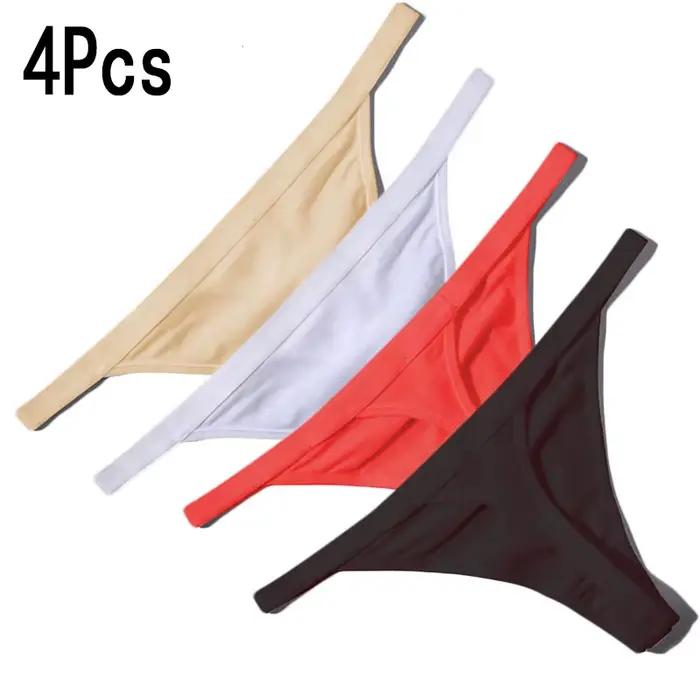 Sous-vêtements sexy pour femmes, 4 pièces, styles européens et américains, culottes taille haute dou