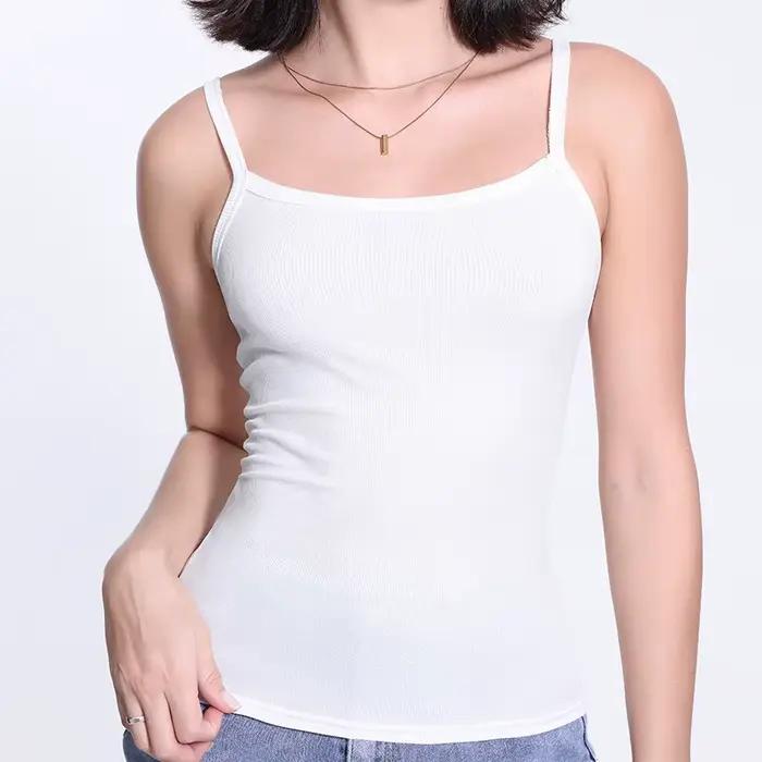 Gilet à bretelles pour femmes, Version coréenne d'été, avec fond de teint de couleur unie, Joker, ha