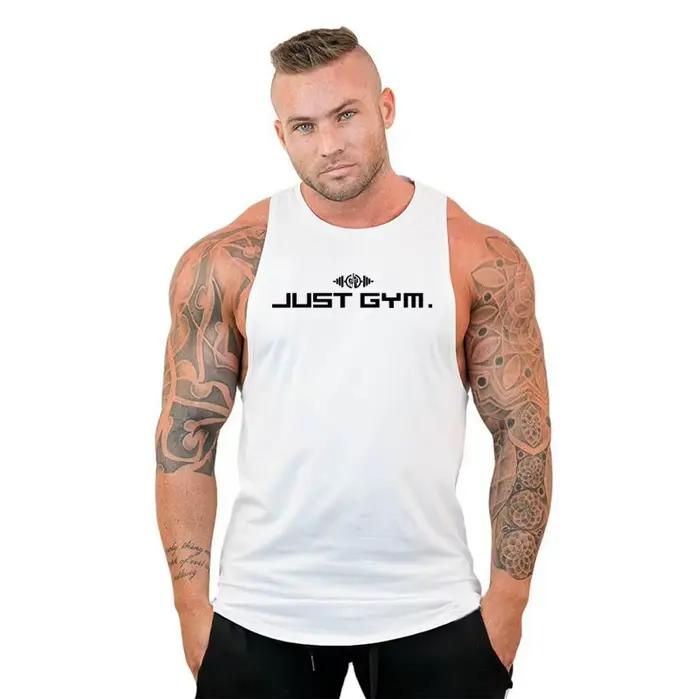 Débardeur de musculation d'été, chemises sans manches, Fitness, vêtements de gymnastique en coton re
