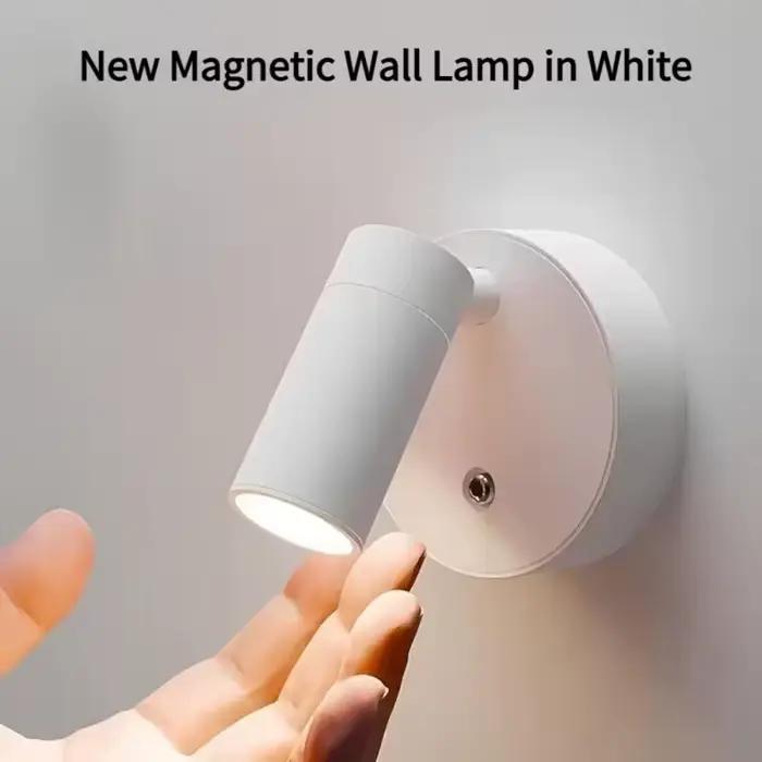 Veilleuse magnétique intelligente à couleur réglable, rechargeable par USB, petite lampe murale pour