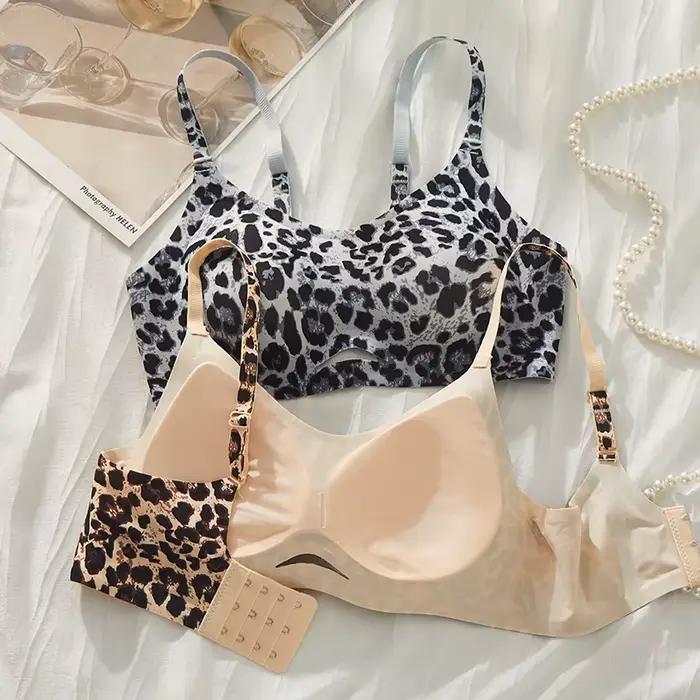 Soutien-gorge imprimé léopard pour femmes, soutien à armatures à fort Impact, grande taille, coussinet complet, sous-vêtements d'entraînement, Bralette