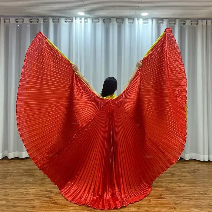 Ailes de papillon Isis de danse du ventre pour adultes, doubles documents, moindre contreplaqué, vêtements d'autocollant d'Egypte orientale, représentation sur scène, ailes d'or