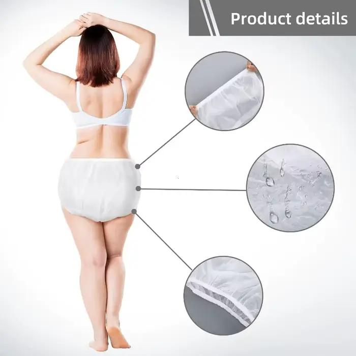 Culottes imperméables réutilisables en TPU pour adultes, hommes et femmes, culottes transparentes pour l'incontinence, couvre-culottes, pantalon d'incontinence, doux et élastique