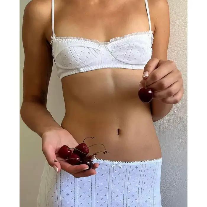 COUCOU Style Vintage soutien-gorge à bretelles soutien-gorge sans armatures garniture en dentelle mince confortable soutien-gorge pour femmes noir et blanc
