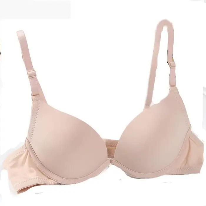 Soutien-gorge push up pour femmes, couleur Beige, poitrine, soutien-gorge, tasse fine, joli, sexy, petite poitrine, sexy