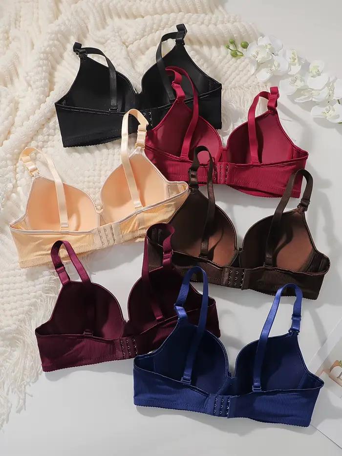 Sous-vêtements multicolores à armatures, grande taille, sans armatures en acier, soutien-gorge quatre saisons, couleur unie, soutien-gorge pour femmes, confortable à porter, J9921