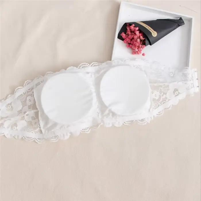 Soutien-gorge en dentelle sans bretelles pour femmes, sexy, décontracté, rond, bustier, débardeur