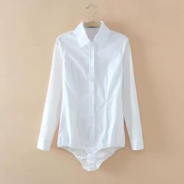 Body Shirt à Manches sulfpour Femme, Sexy, Décontracté, Bureau, Slim, Bleu/Blanc, #2102, 2022