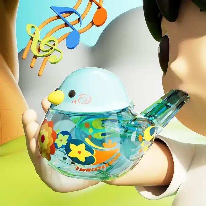 Appel d'oiseau pour bébés, sifflet d'oiseau aquatique pour nourrissons, jouets pour enfants, peut ajouter de l'eau au sifflet pour jouet d'entraînement, instrument musical