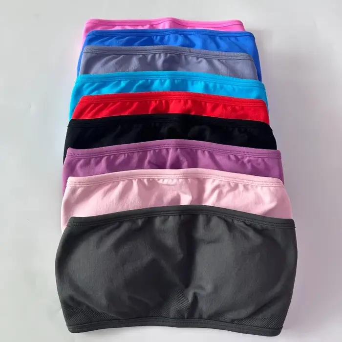 Pericic – soutien-gorge de sport Bandeau à bretelles, dos nu, débardeur de Yoga pour femmes, sans couture, froissé, pour entraînement, Fitness, haut de gymnastique Sexy