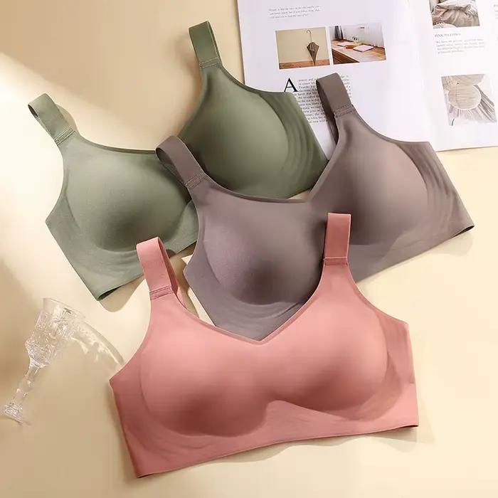 Soutien-gorge sans couture Jelly Support pour gros seins, coupe ajustée, Push-up Anti-affaissement, sous-vêtements sans fil, soutien-gorge de sport, respirant