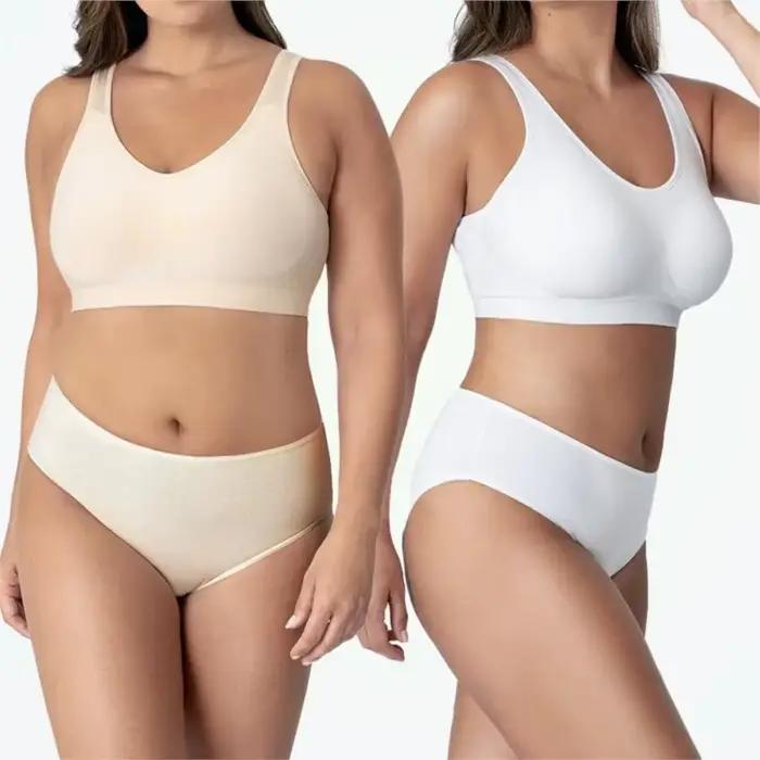 Confort sans fil Shaper soutien-gorge brillant soie décoration amovible Double couche sans couture soutien-gorge corps Shaper Push Up soutiens-gorge S-3XL