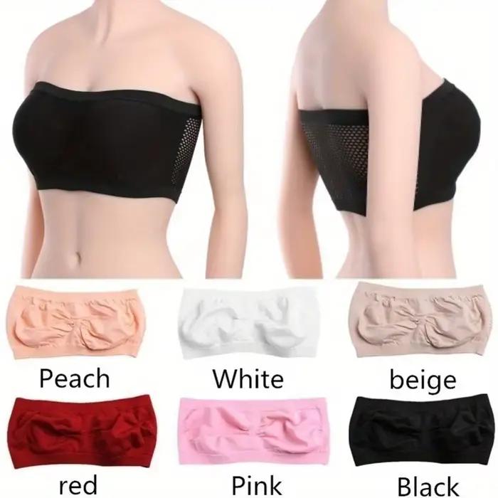 Soutien-gorge Bandeau sans bretelles pour femmes, doux, extensible, respirant, maille sans couture, sans armatures, confortable, vêtements d'été quotidiens et de cérémonie