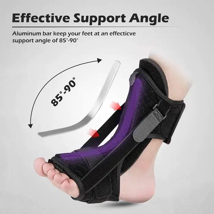 Attelle de nuit pour fasciite plantaire, attelle orthopédique réglable pour la fasciite plantaire et la tendinite d'achille, douleur sur la voûte plantaire