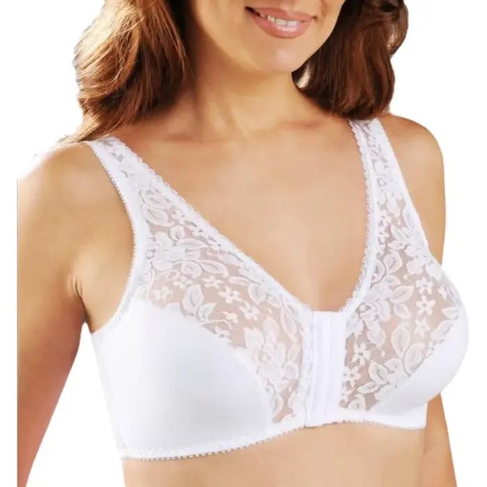Soutien-gorge en dentelle haut de gamme tendance avec fermeture avant et coussinets intégrés, respirant et confortable, style sport, pour jeunes femmes