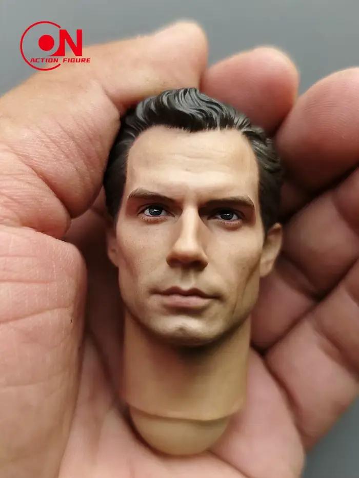 Modèle de sculpture de tête Henry Cavill à l'échelle 1/6, acteur de cinéma masculin, star d'anime, sculpture de tête adaptée au corps d'une figurine d'action de 12 pouces