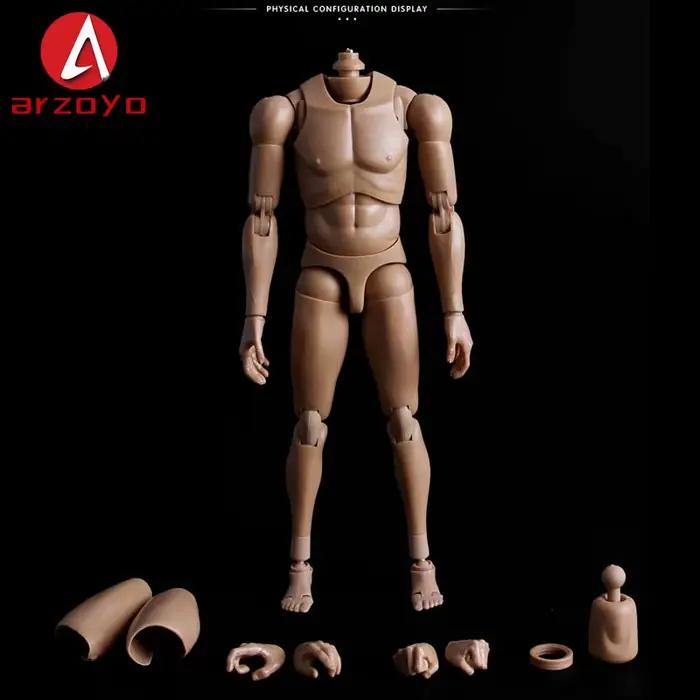1/6 corps de figurine masculine MX02-AB 2.0 épaules étroites nues avec cou peau européenne/huile asiatique figurine d'action et accès 12 ''poupée Flexible