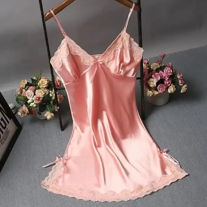 Sexy krajková patchworková košilka Lingerie noční košile svatební šaty