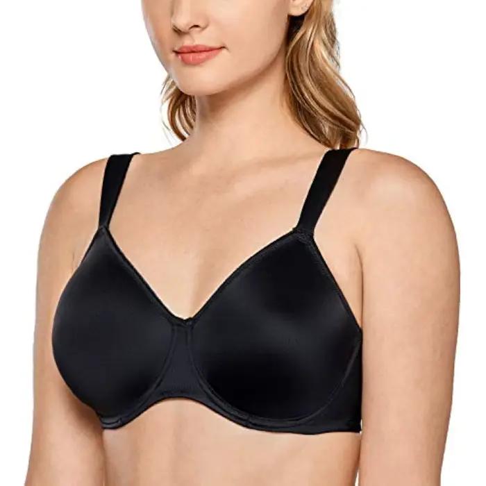 Delimira femmes soutiens-gorge quotidien couverture complète sans couture à armatures grande taille soutien-gorge dame Ultra mince Non rembourré sous-vêtements