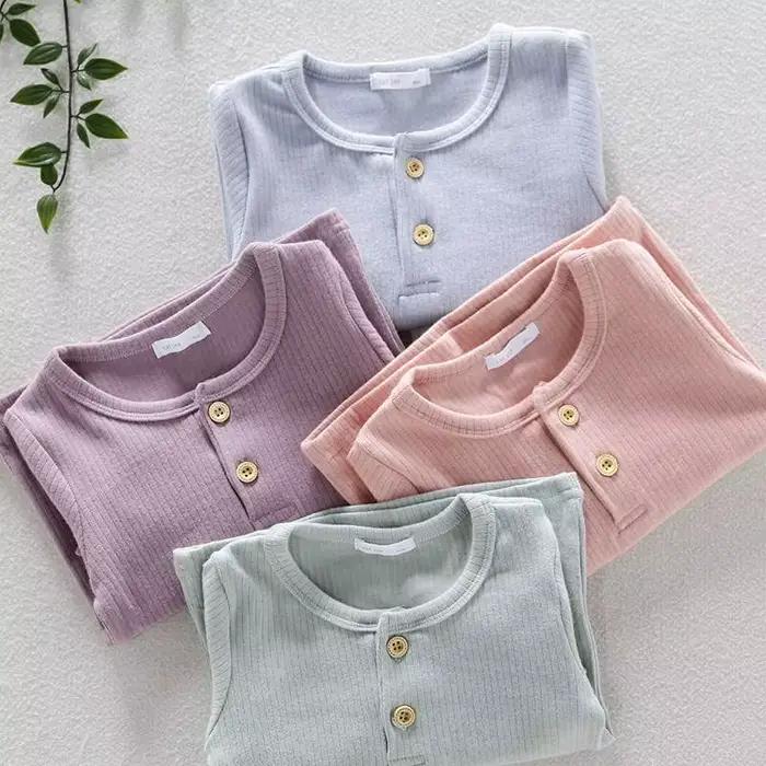 Ensembles de pyjamas en coton pour bébé, vêtements de nuit pour enfants, costume de batterie pour garçons et filles, vêtements d'intérieur trempés, 2 pièces, 1 à 11 ans