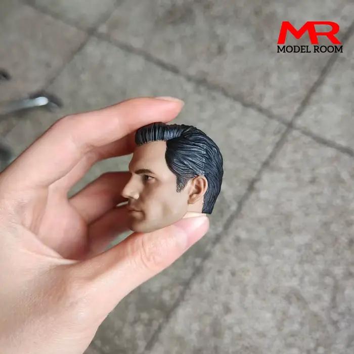 Tête de Super héros Henry Cavill sculptée en PVC, modèle de sculpture de tête de soldat masculin adapté aux poupées corporelles de figurine d'action de 12 pouces, 1/6