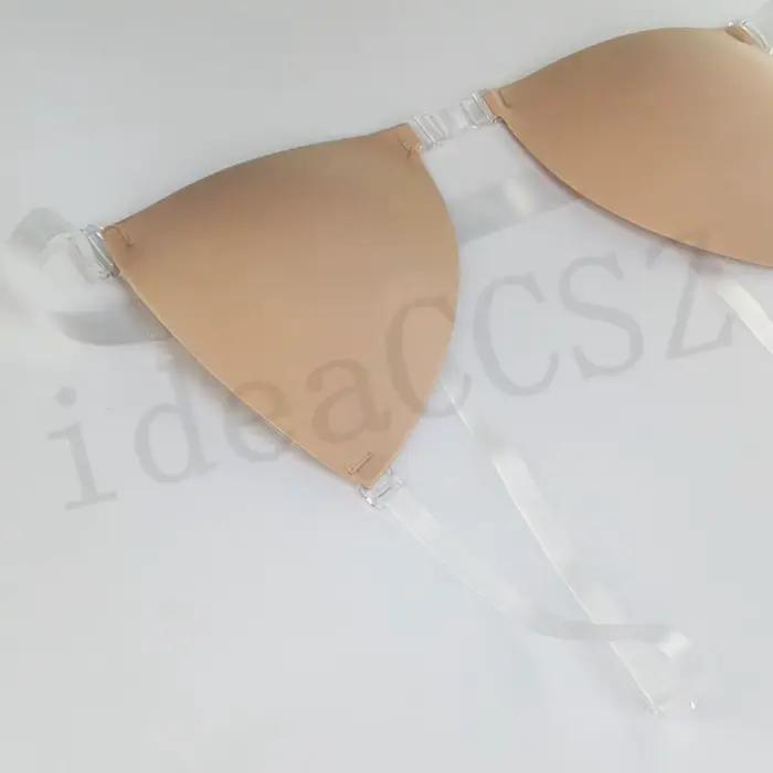Soutien-gorge collant pour femmes, dos nu, robe de mariée, plongeant en Silicone, col en U profond, soutien-gorge adhésif, rehausseur de seins, sous-vêtements invisibles, couvre-mamelon