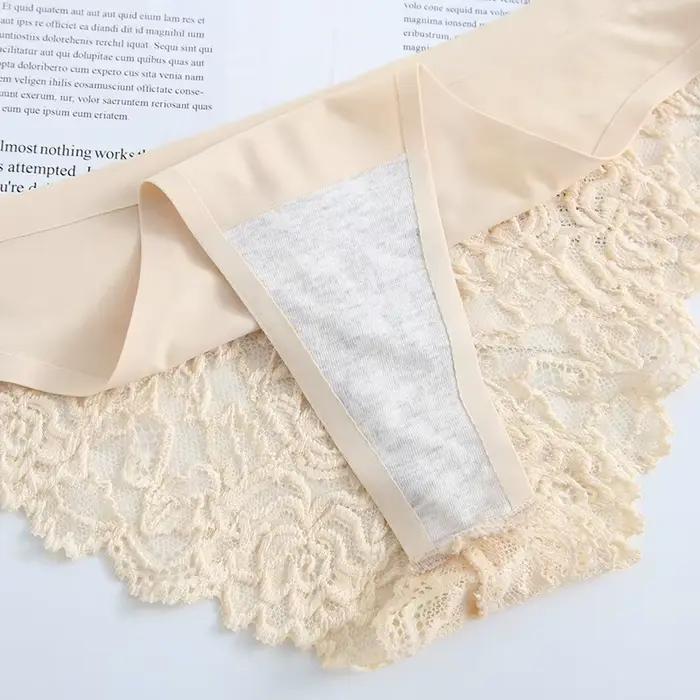 1 pièces Sexy dentelle culottes pour femmes intimes slips sous-vêtements femme culottes caleçons dames taille basse sous-vêtements BANNIROU