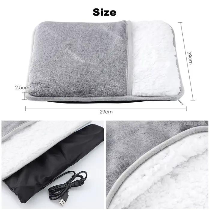 Chauffe-pieds USB chauffe-pieds thermique coussin chauffant doux en peluche couvre-pied chaud chauffage électrique chauffe-pieds pour la maison chambre