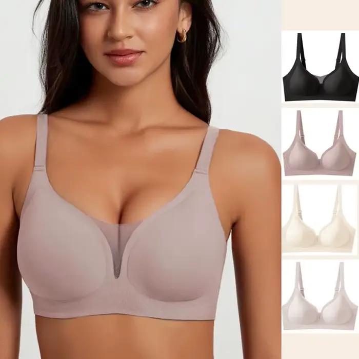 S-XL grande taille sans couture beauté dos une pièce femmes soutien-gorge avec crochet arrière sans fil push-up soutiens-gorge