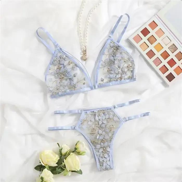 Femmes dentelle soutien-gorge ensembles sous-vêtements sans couture dos nu gilet Sexy Bralette Lingerie ultra-mince soutien-gorge et bref ensembles femme livraison directe