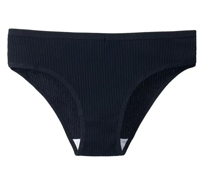 Culottes en coton doux pour femmes, sous-vêtements pour femmes, lingerie à rayures, culottes monochromes Bikinis, sous-vêtements InDispensLadies Slip Femme M-XL