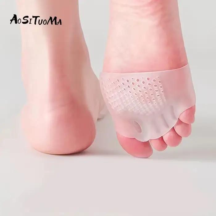 2 coussinets avant confortables en silicone pour la santé des pieds et le soulagement des oignons, parfaits pour la nuit et la maison