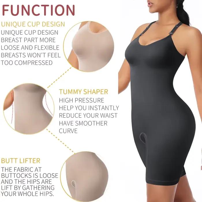 Body gainant intégral pour femme, effet ventre plat, amincissant, rehausseur de fesses, amincisseur de cuisses, corset