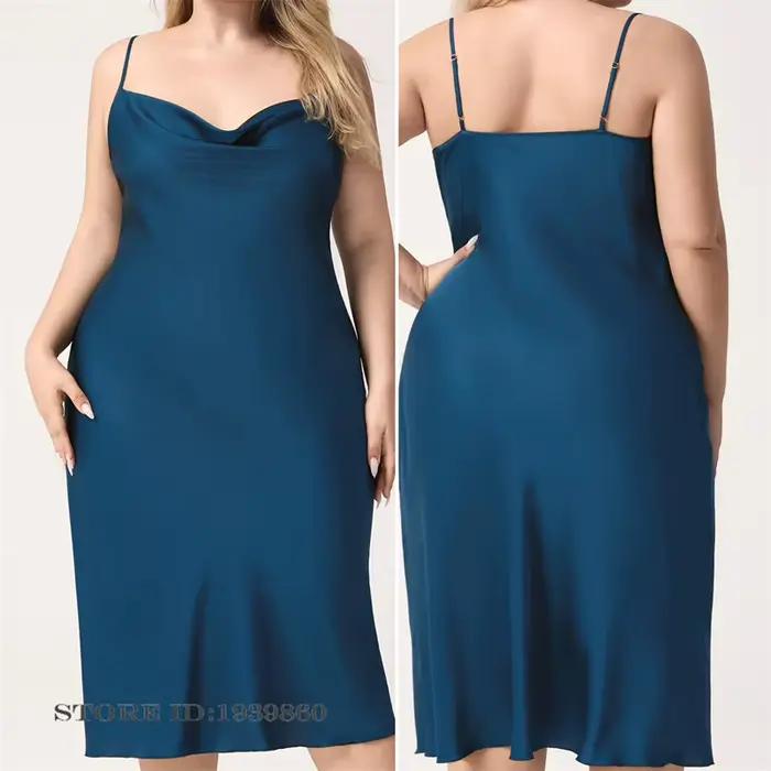Chemise de nuit sexy en polyester pour femmes, grande taille, élégante et confortable pour toutes les occasions ```