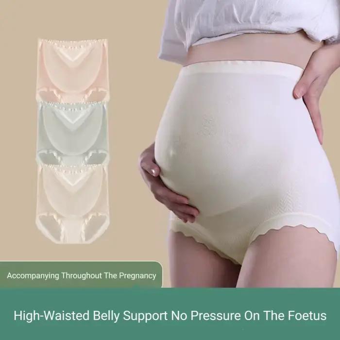 Culotte de maternité grande taille pour femmes, en coton antibactérien, culotte spéciale de grossesse, sans marquage, short taille haute respirant