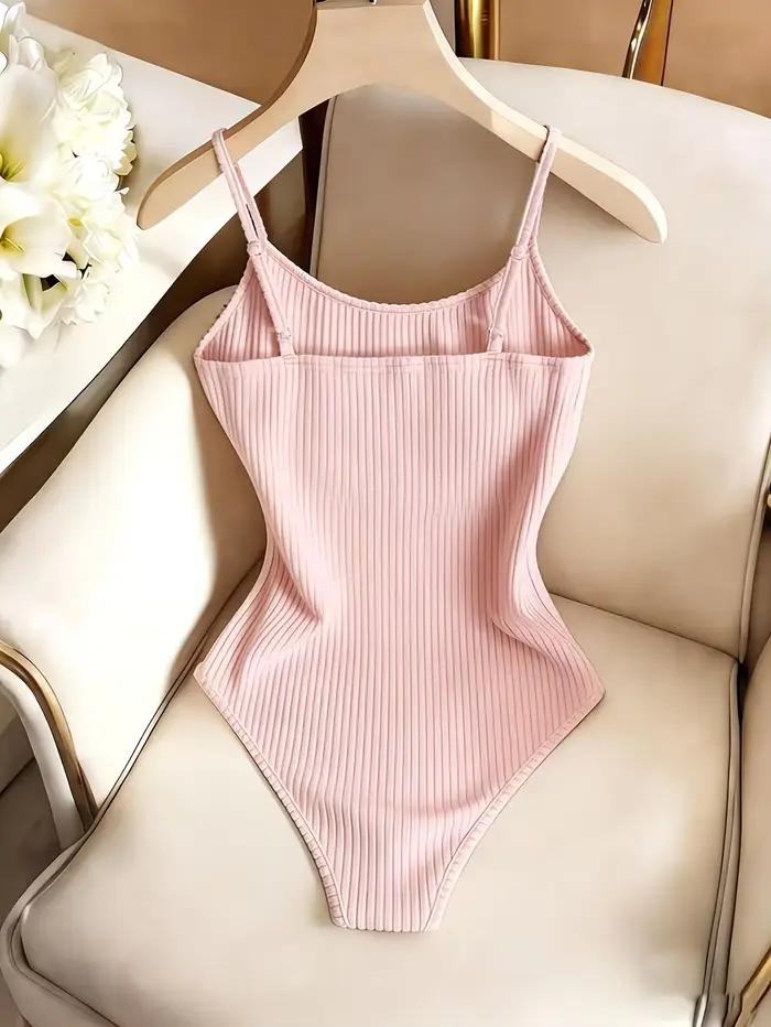 Body en tricot sans manches sexy pour l'été, coupe moulante, épaules dénudées, style licou, décontracté, pour femme, tenue de club