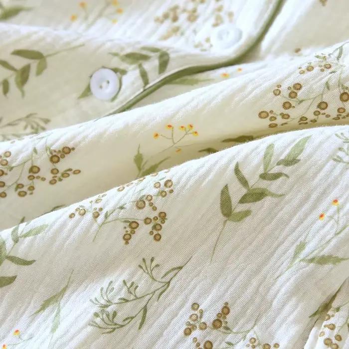 2025 hiver femmes pyjamas 100 % coton grande taille pyjamas fleur impression ménage femmes pyjamas vêtements de détente automne vêtements de nuit
