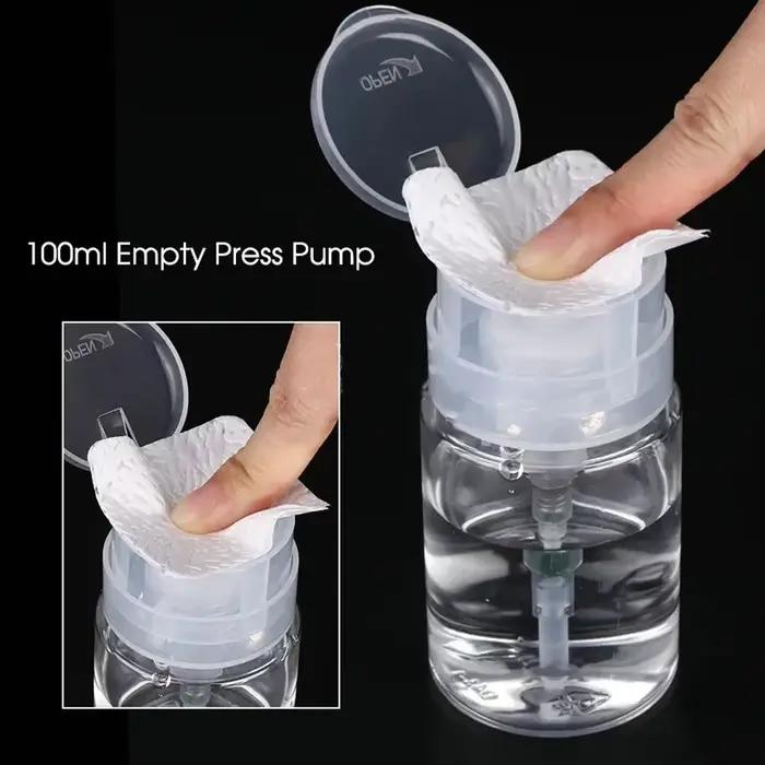 Bouteilles rechargeables de stockage d'ongles de 100 ml, distributeur de pompe à liquide vide, dissolvant de vernis à ongles, nettoyant, outils de manucure et de maquillage