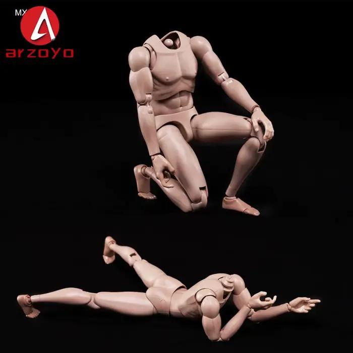 1/6 corps de figurine masculine MX02-AB 2.0 épaules étroites nues avec cou peau européenne/huile asiatique figurine d'action et accès 12 ''poupée Flexible