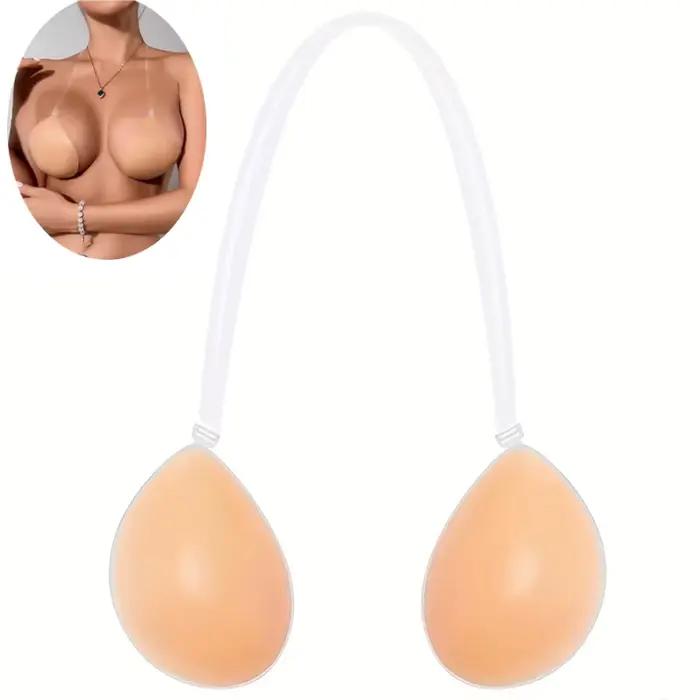 Soutien-gorge collant pour femmes, dos nu, robe de mariée, plongeant en Silicone, col en U profond, soutien-gorge adhésif, rehausseur de seins, sous-vêtements invisibles, couvre-mamelon