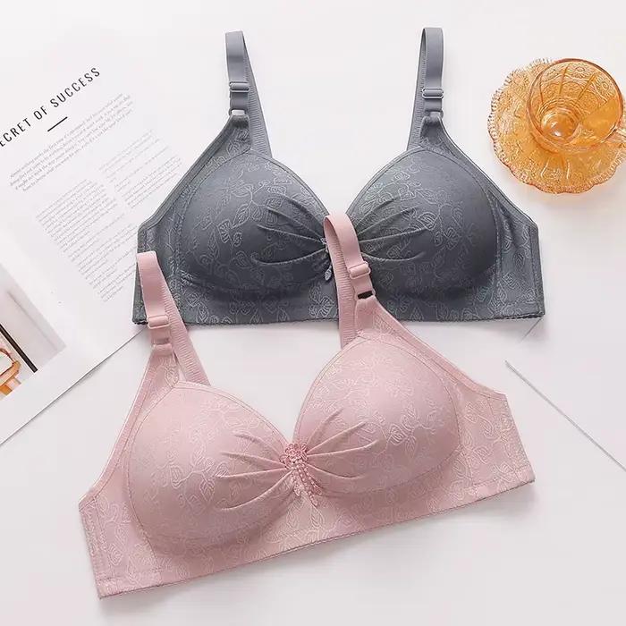 Soutien-gorge confortable et respirant pour femmes, sous-vêtements de grande taille, bonnet 36-50 B C sans anneau en acier, brassière Push up, Lingerie pour dames, nouvelle collection
