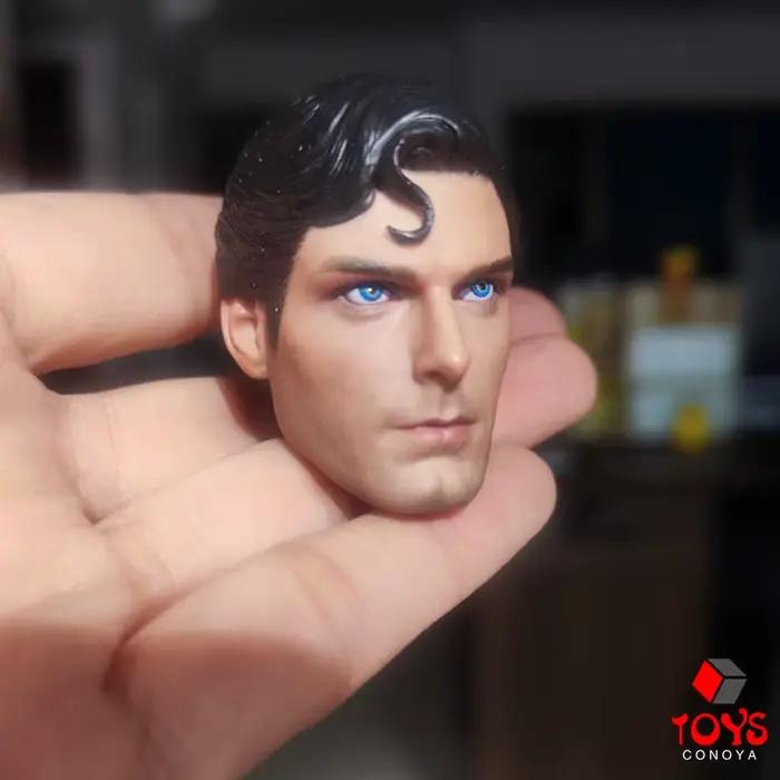 Sculpture de tête de Super héros Henry Cavill, échelle 1/6, modèle de sculpture en PVC adapté aux poupées de corps de soldat masculin de 12 pouces